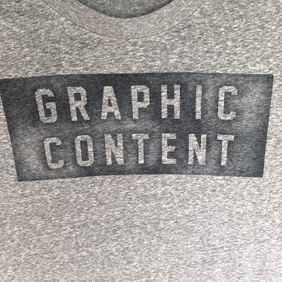 Gently Worn Abercrombie & Fitch Muscle Rare Graphic Content Men’s Tee Small Gray - Picture 3 of 12